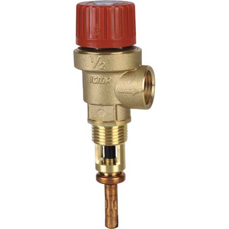 VALVOLA DOPPIA DI SICUREZZA TEMPERATURA E PRESSIONE 1/2"" - 6 Bar