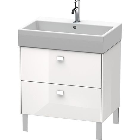 Meuble sous-vasque BRIOSO Griffe chromé 570x684x459mm Bleu clair mat