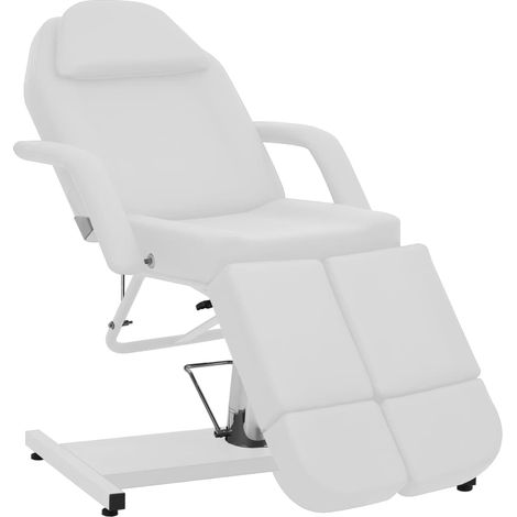 Fauteuil cosmétique, similicuir, blanc, 180 x 62 x 78 cm