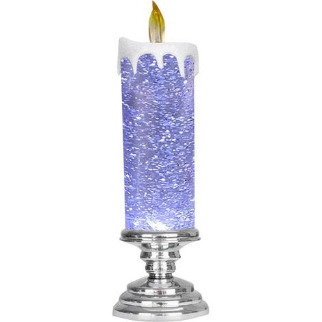 Bougies sans Flamme Scintillantes Bougies LED de Noël - Bougies de Noël à Changement de Couleur Rechargeables par USB, Bougie à Eau LED pour décoration de Noël (1/5)