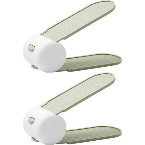 Organiseur Chaussures 2 Pièces Réglable en Hauteur Double Compartiment Antidérapant en PP pour Rangement Vertical et Gain de Place la Maison (1/5)
