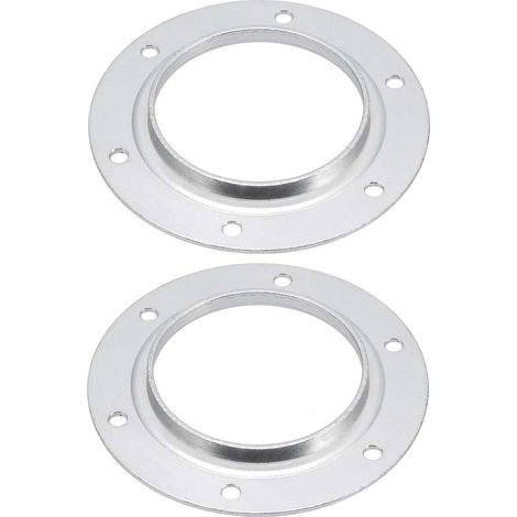 2x Plaque de fixation ronde pour pied de table Ø int. 64mm Ø ext. 105mm en acier à visser Bride Adaptateur Couronne Connecteur Collerette Meuble Support (1/2)