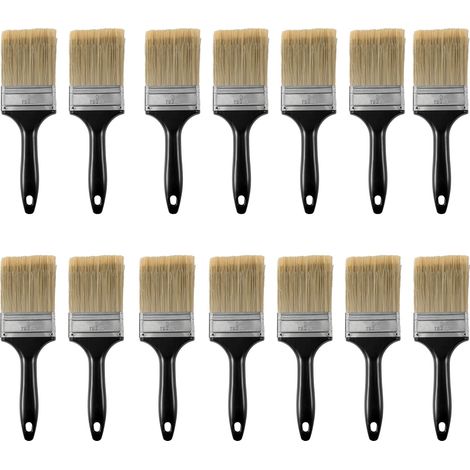 Lot de 14 Pinceaux à Peinture de Largeur 7,6 cm, avec Manche en Plastique, Pinceau Plat Universel pour Décoration Murale de Maison (1/5)