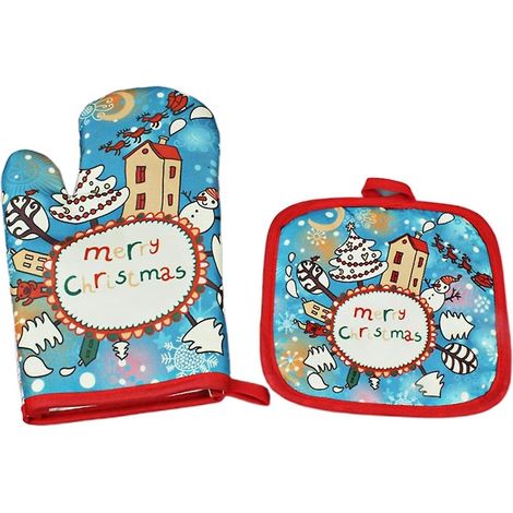 Lot de 2 tapis de cuisson résistants à la chaleur pour Noël, pour four, salle à manger et barbecue. (1/5)