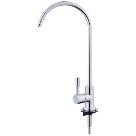 Grifo de cocina, grifo de cocina giratorio de 360° con caño alto, grifo de cocina monomando, grifo de cocina monomando de agua fría con conexión rápida de 2 minutos, fregadero de cocina (1/5)