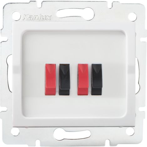Porta altoparlanti doppio a forma di tronco, bianco, Kanlux 25115 (1/2)