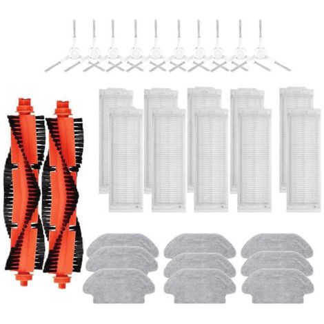 LAN Pièces détachées pour aspirateur robot Xiaomi T12 / S10 / S10 EU / S12 B106GL, balai serpillère 2S XMSTJQR2S / 3C B106CN : brosse rotative, filtre et chiffon de nettoyage. (1/5)