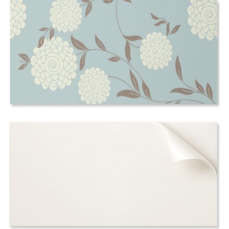 Vinilo adhesivo decorativo para pared con gr谩ficos para el pasillo, 100x50 cm, estampado floral con hojas.