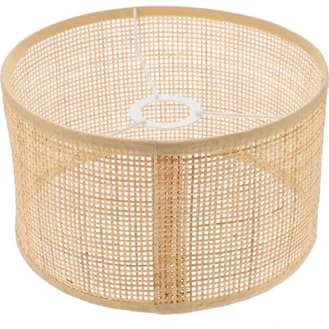 1 Abat-jour Rotin Carré 25x15 Cm E27 Tissé Main Décoratif Intérieur Salon Chambre (1/5)