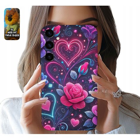 Coque Samsung Galaxy S24 à motif cœur et rose + film protecteur (1/5)