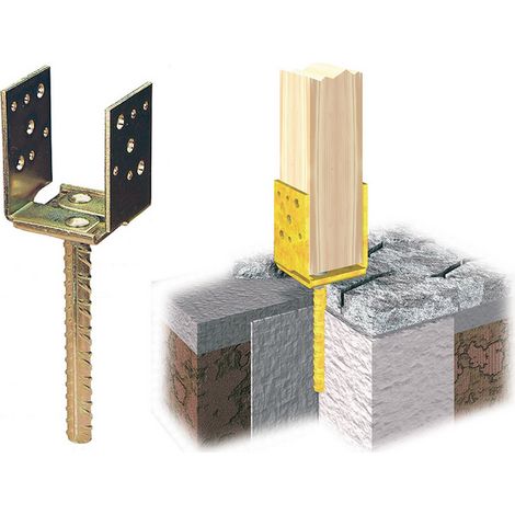 Staffa A Pavimento Con Perno Regolabile Per Trave Art.788 - mm.60-140 - spessore mm.5 (1/2)