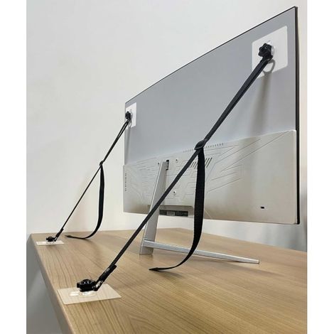 Comprend une sangle de sécurité réglable pour téléviseur, Compatible avec les téléviseurs à écran plat (1/5)