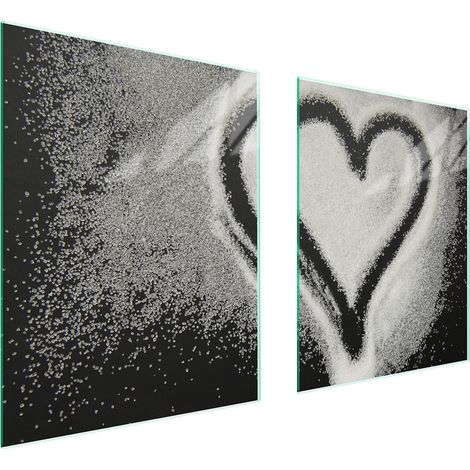 Plaque de protection en verre pour poêle 85x52 cœur (1/5)
