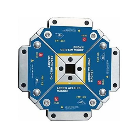 Welding Magnet, 4 Pcs Welding Magnet Holding Force 12.5kg Welding Support Square Magnetic Positioner 45° 90° 135° Multi-Angle Auxiliary Locating Tools - Fm1-Xs (1/5)
