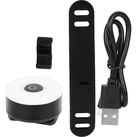 Feu arrière de vélo USB rechargeable pour cyclisme nocturne, équipement vélo route et montagne, noir (1/5)