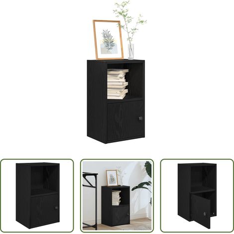 Bücherregal Holz -  Bücherregal Schwarz Eichen-Optik 31x24x52 cm Holzwerkstoff (1/5)