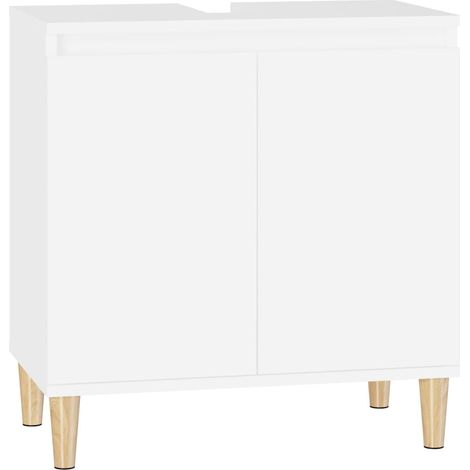 Mobile lavabo sotto il lavabo del bagno 58 x 33 x 60 cm multistrato bianco 020006805