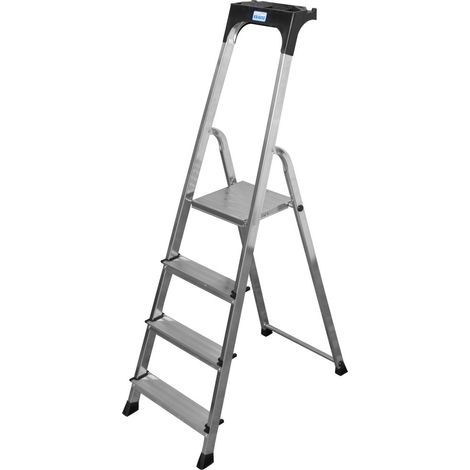 Krause Haushaltsleiter 1 x 4 Stufen Arbeitshöhe ca. 2,85 m (1/3)