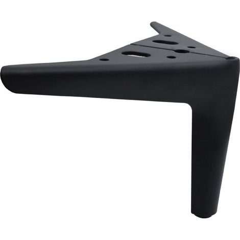 Lot de 4 pieds de meubles de 15 cm noirs, pieds de canapé en métal, pieds de table DIY en métal avec vis, pieds de meubles modernes, utilisés pour tables basses, armoires TV, lit. (1/5)
