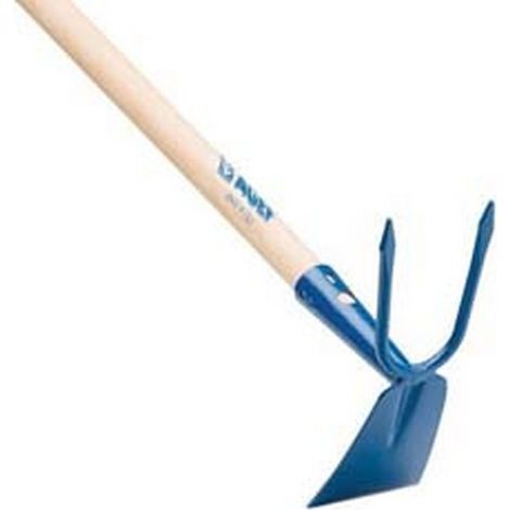 1PZ ZAPPINO QUADRO BIDENTE CON MANICO IN LEGNO in acciaio verniciato, con manico in legno da cm.120