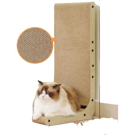 Rascador para gatos, madera resistente, doble función, grande (1/2)