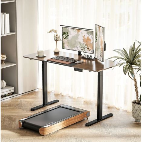 Scrivania regolabile elettrica in acciaio nero OKMYHOME (1/3)