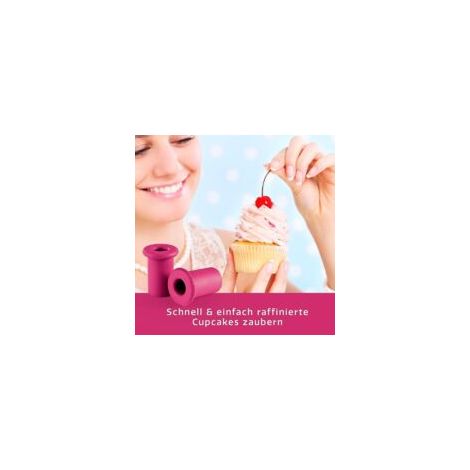 Tagliabiscotti in silicone, stampi per pasticceria, ritagli perfetti per muffin e cupcake professionali, ideali per svuotare e farcire muffin e cupcake - Crezuo