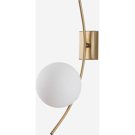 Aplique de pared de metal y vidrio Hilal - Oro (1/4)