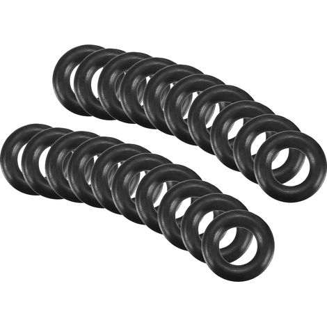 6 x 3 x 0.3 cm Nitrile Rubber O-Rings 20 Pieces Round Black (1/5)