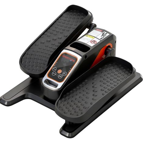 Elliptique électrique compact avec 12 vitesses réglables, écran LED, télécommande, structure acier et plastique, noir (1/5)