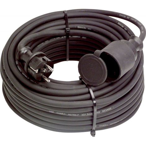Alargador eléctrico H07RN-F3G1,5 negro 25 m - AS Schwabe Art:N60370