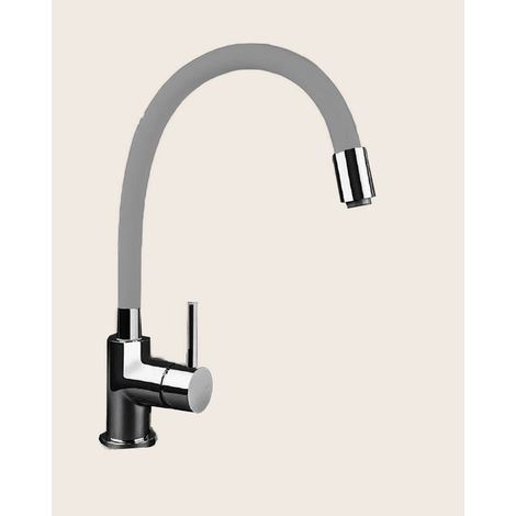 Rubinetto lavello cucina con canna flessibile grigio Cromo Artis Moderni (1/2)
