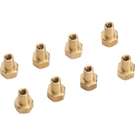Acht Sechskantmuttern für ferngesteuerte Autos im Maßstab 1:24, aus verschleißfestem Messing, passend für Axial SCX24, 8 mm/0,31 Zoll. (1/4)