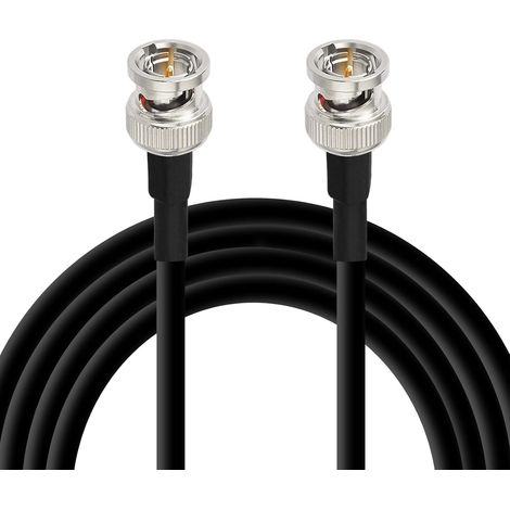 Câble coaxial BNC RG6 3G/6G/12G - 5 m - 75 ohm - BNC mâle vers mâle - Pour caméra de vidéosurveillance, moniteur vidéo SDI, convertisseur 3G-SDI/6G-SDI/HD-SDI/1080p/4K (1/5)