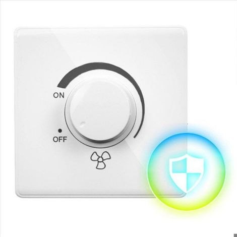 2X 86 Type Réglage Du Ventilateur de Plafond Régulateur de Vitesse En Continu Interrupteur Mural 220V 10A (1/5)
