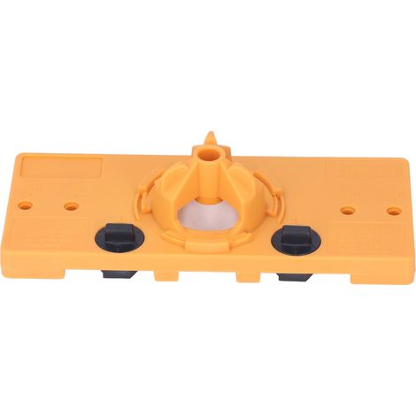Jig de perçage ABS pour charnières cachées, guide de perçage précis pour perceuse à colonne, outil de repérage jaune vif. (1/5)