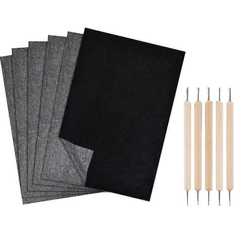 200 feuilles de papier calque carbone noir gaufréformat A4 (11,5 x 8,3 pouces). (1/5)