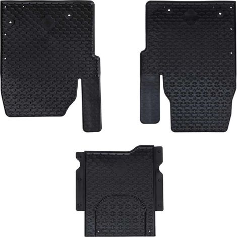 Car Mat 3 pcs Black suitable for TRANSIT CUSTOM 2023- Rubber vidaXL