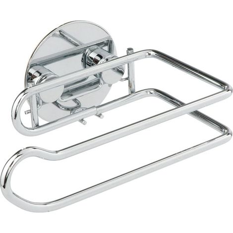 Porte Papier WC Chrome Wenko 18774100 Turbo-Loc 14x9x6cm Support Rouleau Toilette Mural Adhésif Salle de Bain Design (1/5)