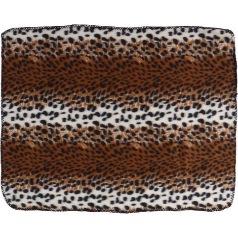 Couverture pour chien en peluche douce lavable en machine pour petits animaux de compagnie chiens chats imprimé léopard S.. (1/5)
