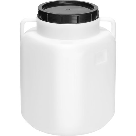 Garronda 50 Liter Récupérateur d'eau de Pluie Carré BPA-Free avec Couvercle Réservoir pour Choucroute et Salaison GD-0088, Blanc