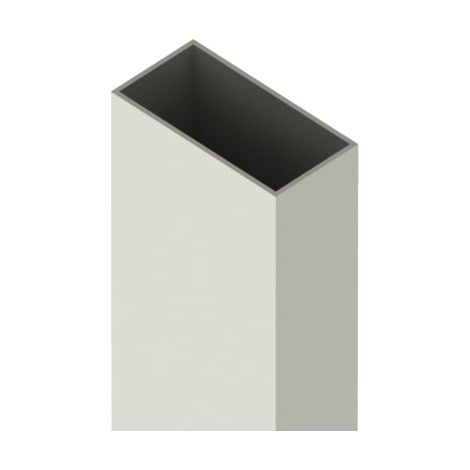 PROFILTEK 01002317 Perfil Rectangular 40x20 mm Plata Alto Brillo - ref: 01002317