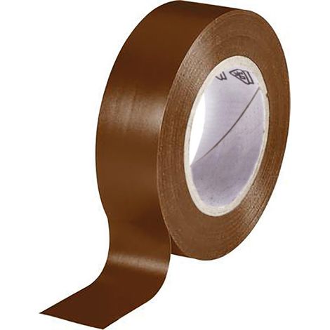 Ruban adhésif isolant PVC 15 mm x 10 m brun MICHAUD BR401 (1/2)