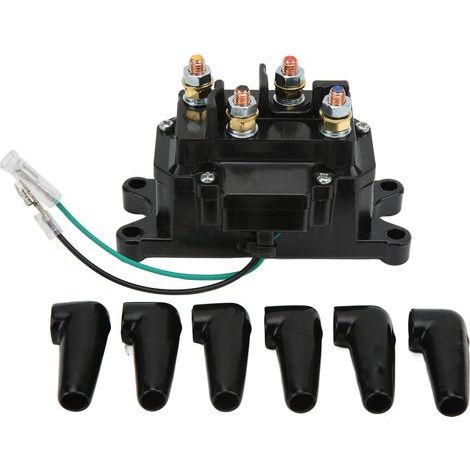 12V 250A treuil solénoïde relais contacteur pour 3500‑4500lbs UTV ATV camionnette remorque bateau (1/5)