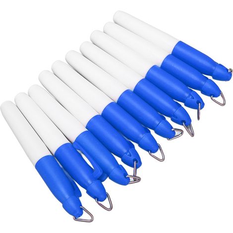 Lot de 10 marqueurs de golf, à base d'huile, imperméables et portables, pour tracer des lignes, aligner la position de la balle, dessiner et colorier. Couleur : bleu. (1/5)