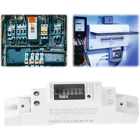 220 V 5(30) A Digitaler 1-Phasen-2-Leiter-1P-Stromzähler zur DIN-Schienenmontage, elektronischer kWh-Zähler (1/5)