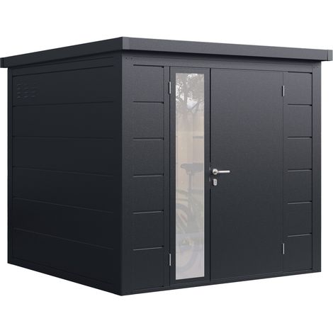 Finnhaus Wolff Metall-Gerätehaus "Ulrik 2323", anthrazit, 230 x 230 cm (1/5)