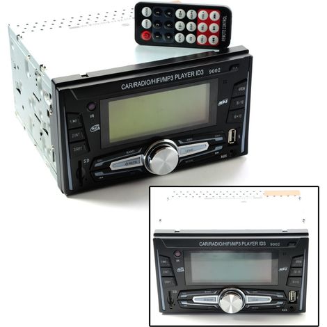 TRADE SHOP - Autoradio Per Auto Doppio Din Usb Sd Fm Mp3 Aux 25wx4 Lettore Sd Mp3-9002 - (1/2)