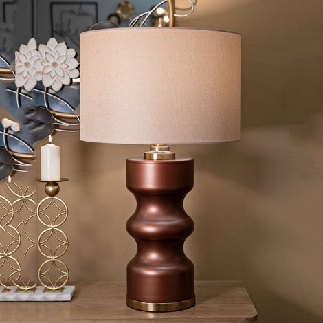 Lámpara de Mesa Dabame, Necesita 1 Bombilla, Casquillo E27, Pantalla, Rosa (1/5)