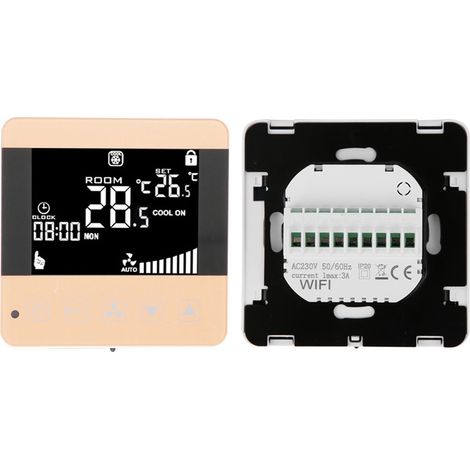 Thermostat Intelligent WiFi pour Ventilateur-Convecteur de Climatisation Centrale avec Écran LCD Numérique (1/5)